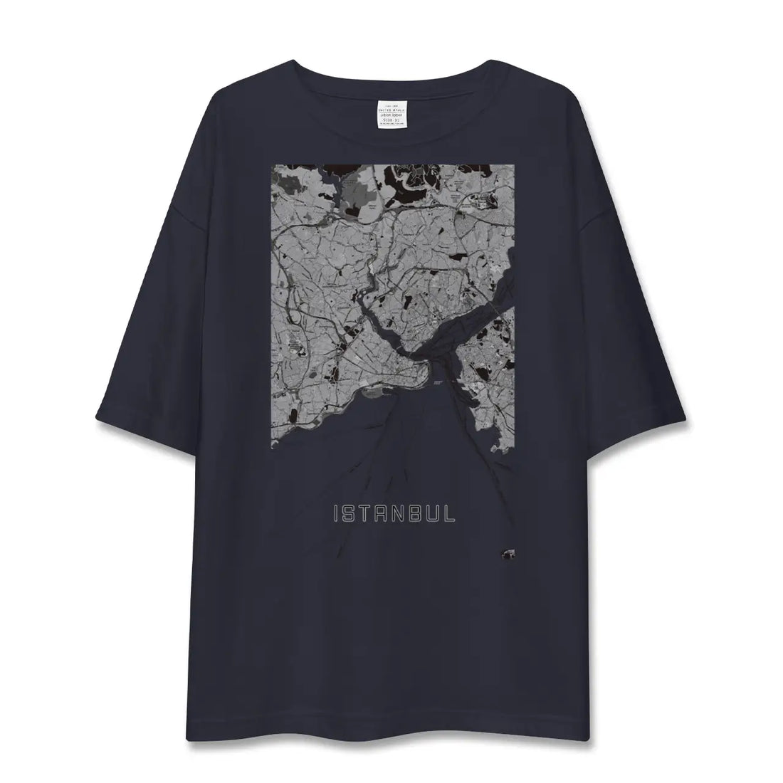 【イスタンブール（トルコ）】地図柄ビッグシルエットTシャツ