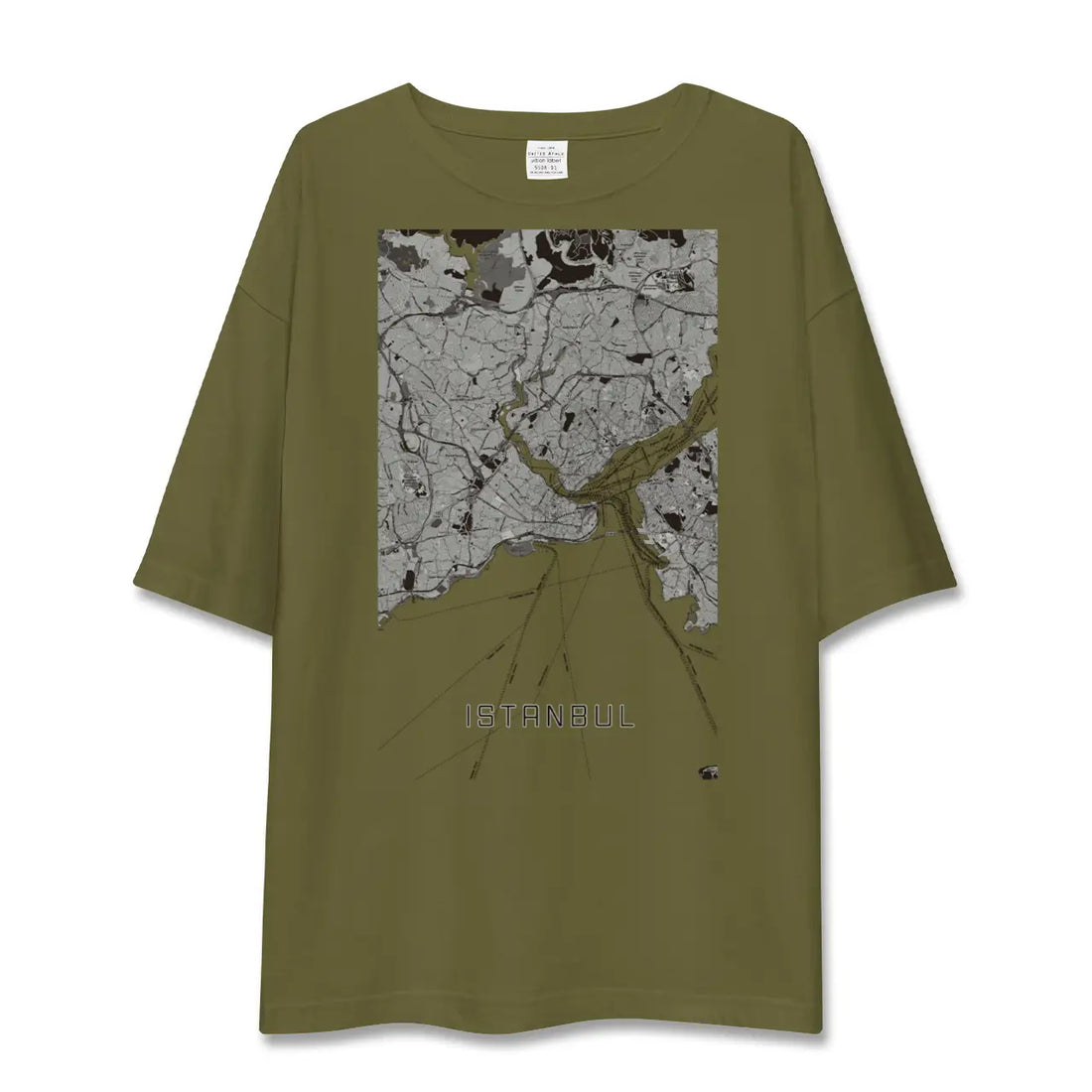 【イスタンブール(トルコ)】地図柄ビッグシルエットTシャツ