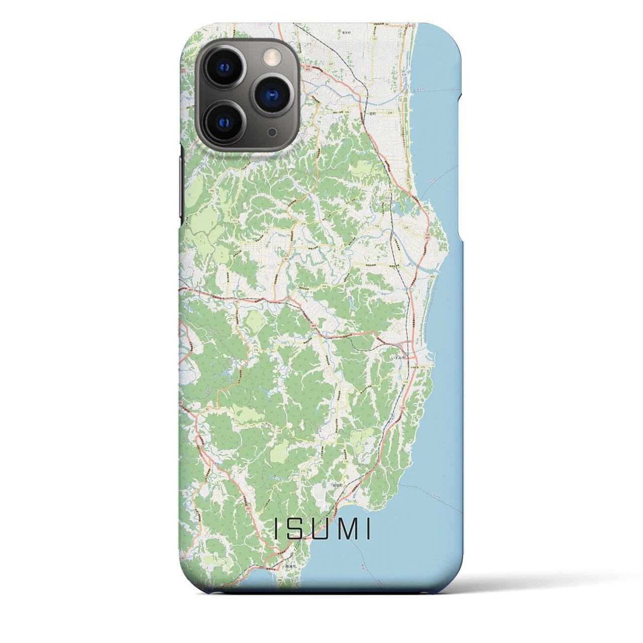 【いすみ】地図柄iPhoneケース（バックカバータイプ・ナチュラル）iPhone 11 Pro Max 用