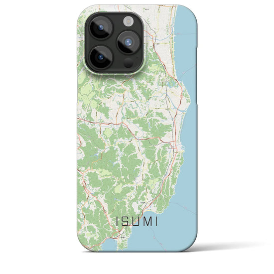 【いすみ】地図柄iPhoneケース（バックカバータイプ・ナチュラル）iPhone 15 Pro Max 用