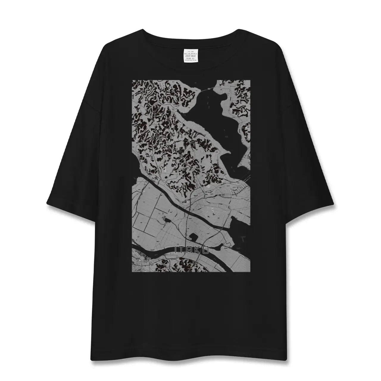 【潮来（茨城県）】地図柄ビッグシルエットTシャツ