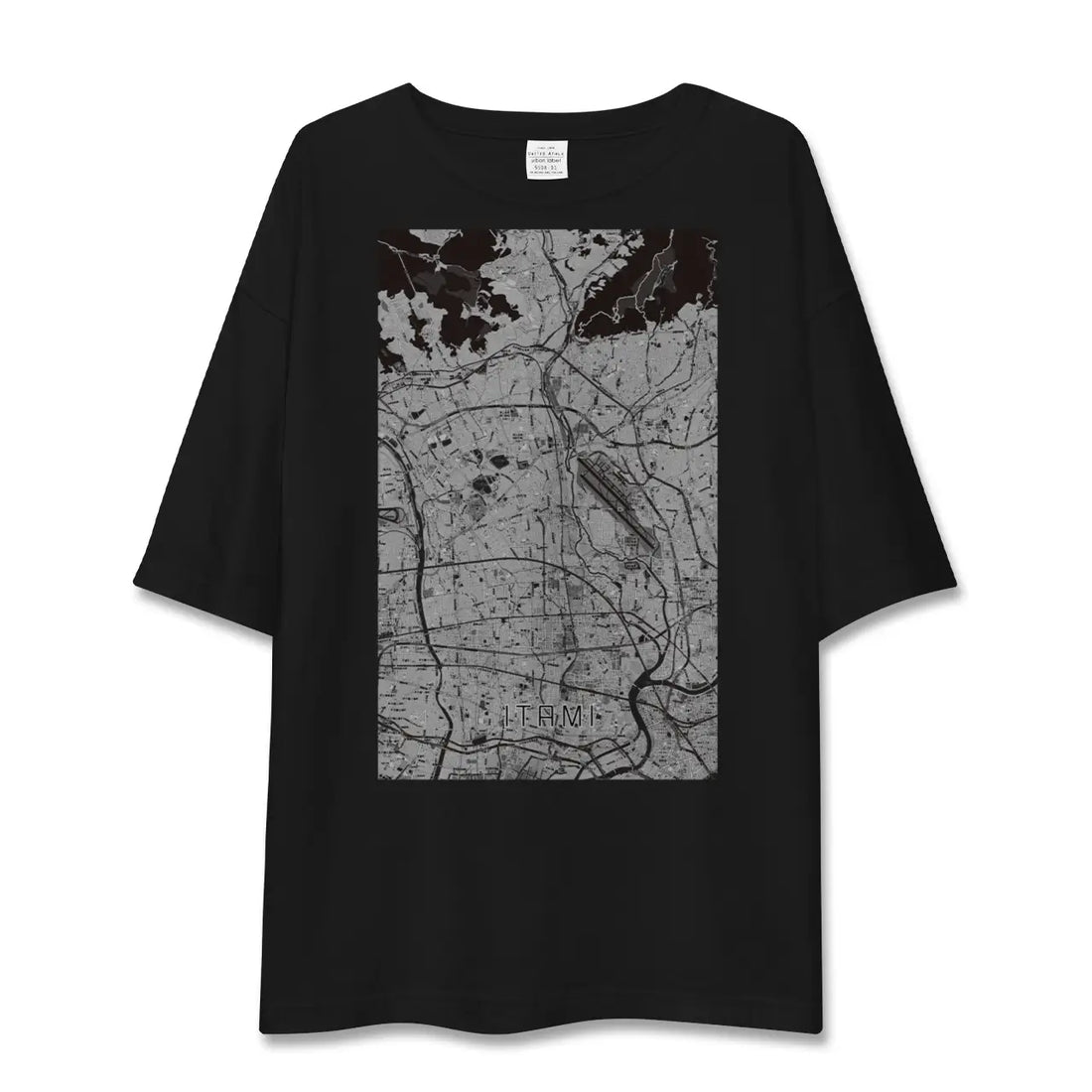 【伊丹(兵庫県)】地図柄ビッグシルエットTシャツ