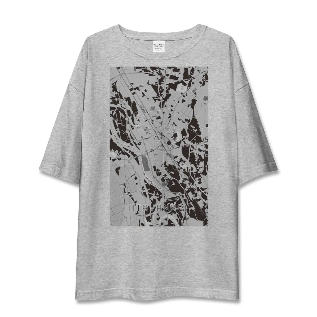 【板柳(青森県)】地図柄ビッグシルエットTシャツ