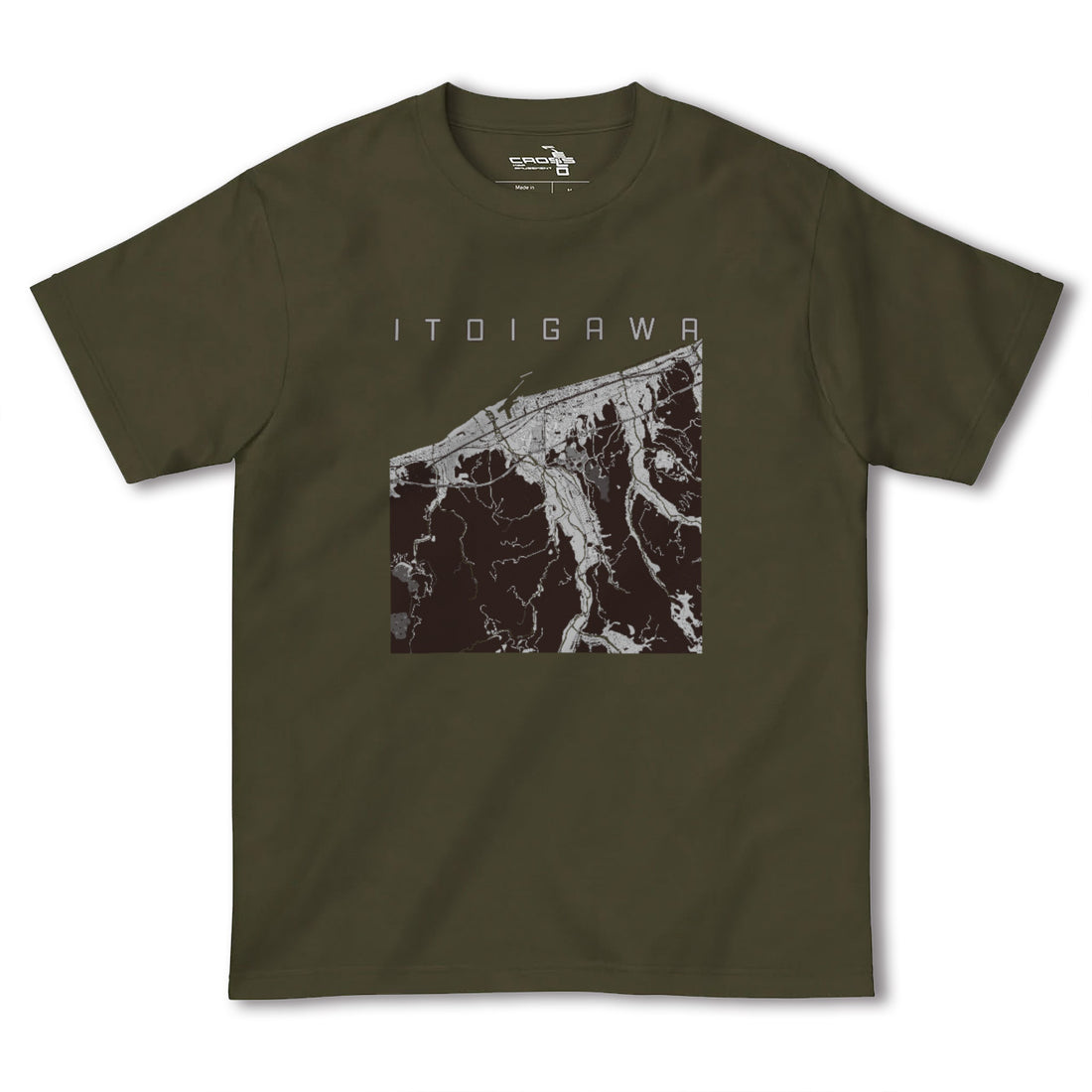 【糸魚川(新潟県)】地図柄ヘビーウェイトTシャツ
