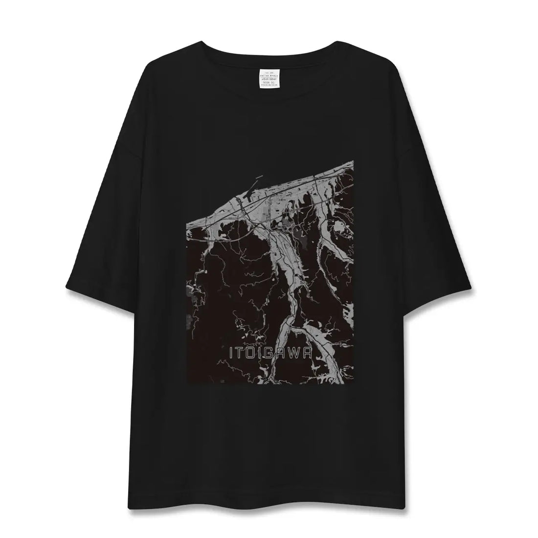 【糸魚川(新潟県)】地図柄ビッグシルエットTシャツ