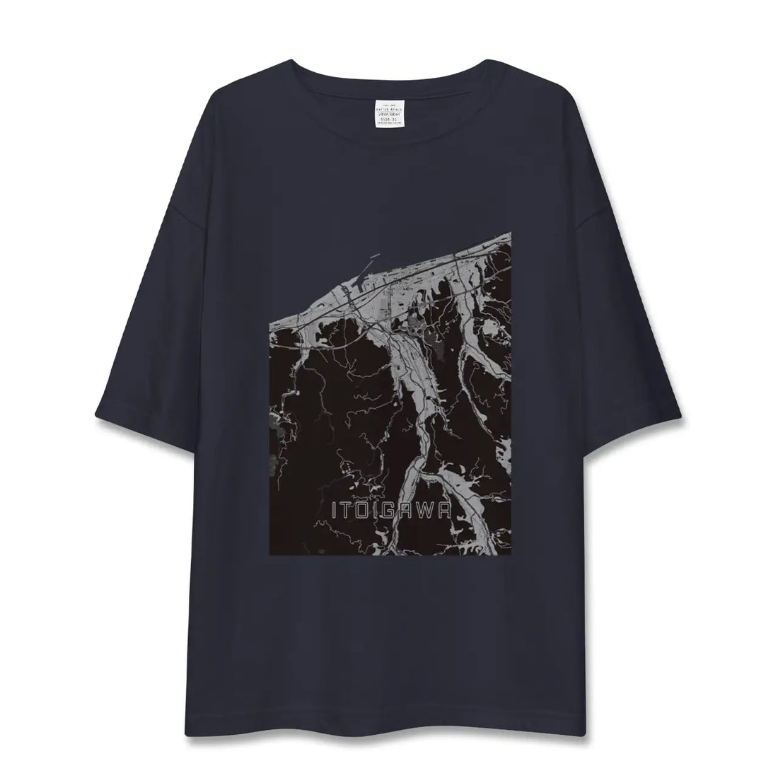 【糸魚川(新潟県)】地図柄ビッグシルエットTシャツ