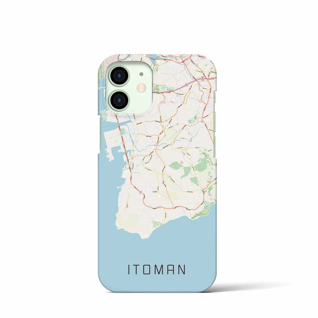 【糸満】地図柄iPhoneケース（バックカバータイプ・ナチュラル）iPhone 12 mini 用