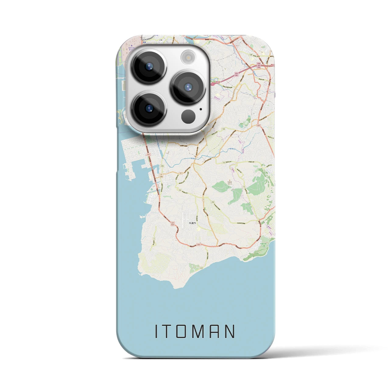 【糸満】地図柄iPhoneケース（バックカバータイプ・ナチュラル）iPhone 14 Pro 用