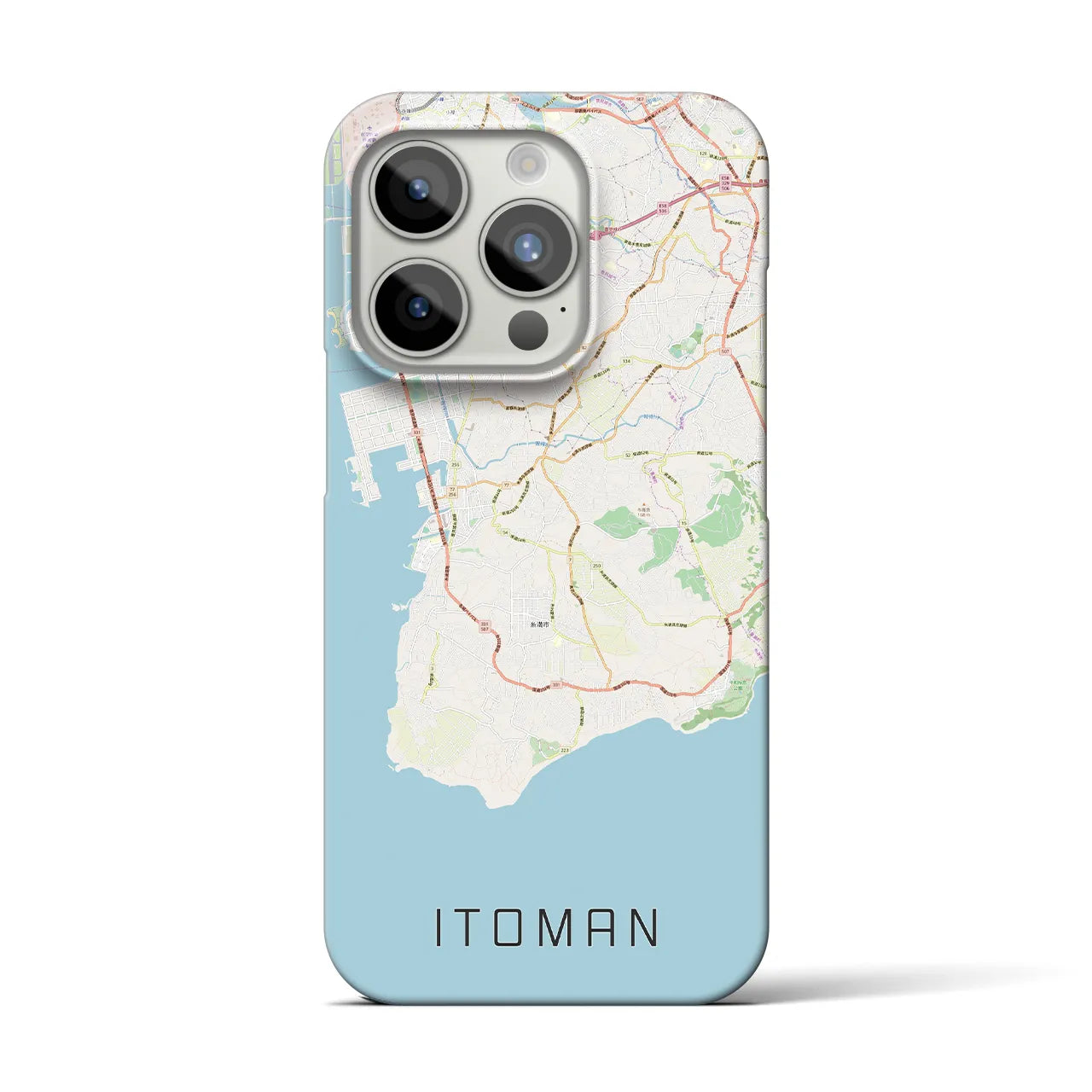 【糸満】地図柄iPhoneケース（バックカバータイプ・ナチュラル）iPhone 15 Pro 用