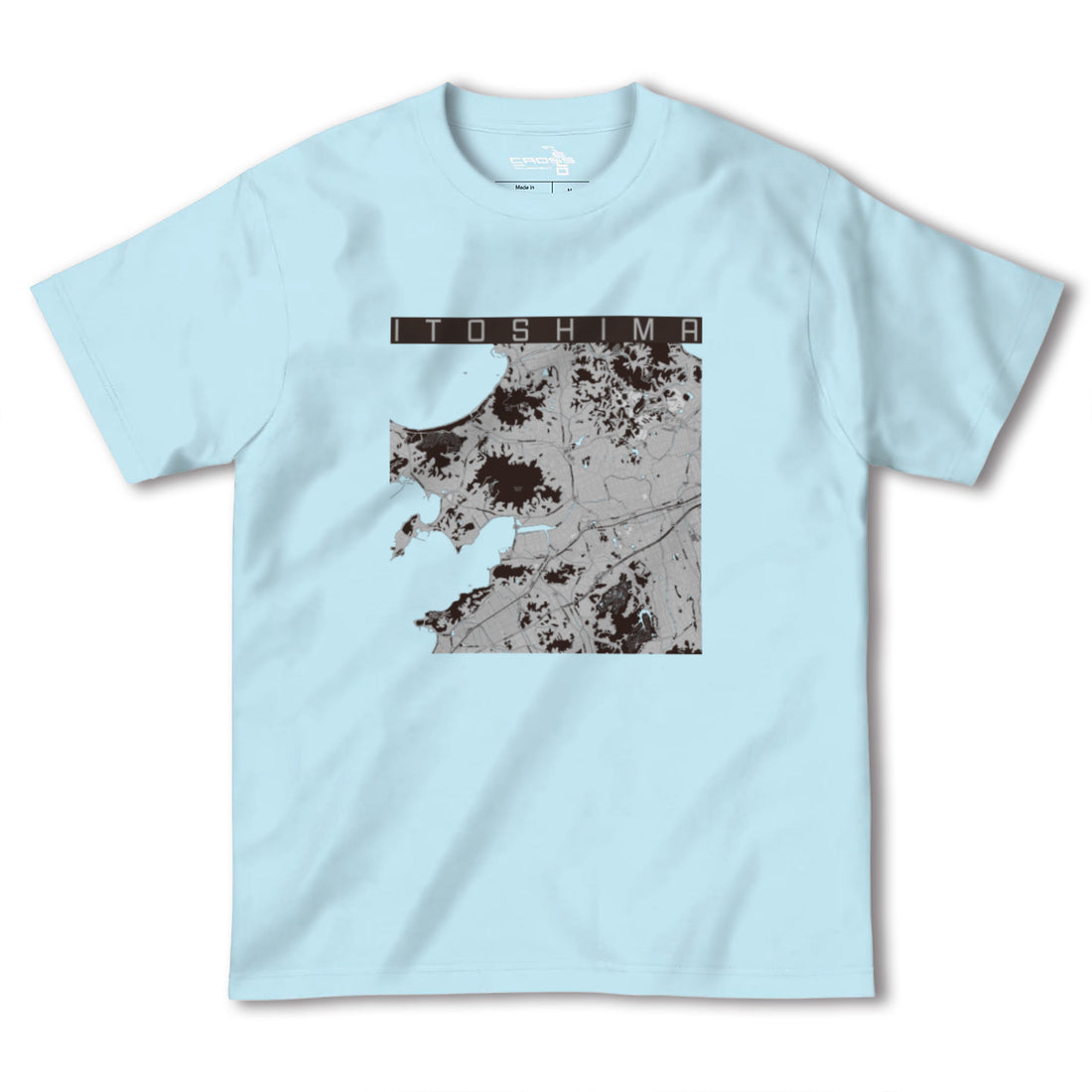 【糸島(福岡県)】地図柄ヘビーウェイトTシャツ