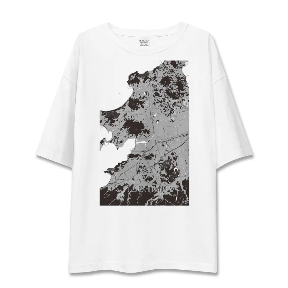 【糸島（福岡県）】地図柄ビッグシルエットTシャツ