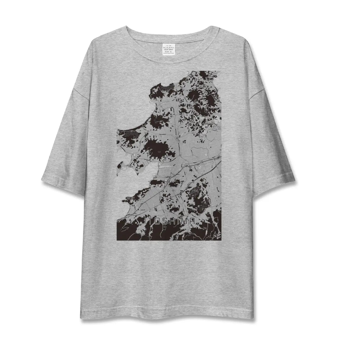 【糸島（福岡県）】地図柄ビッグシルエットTシャツ