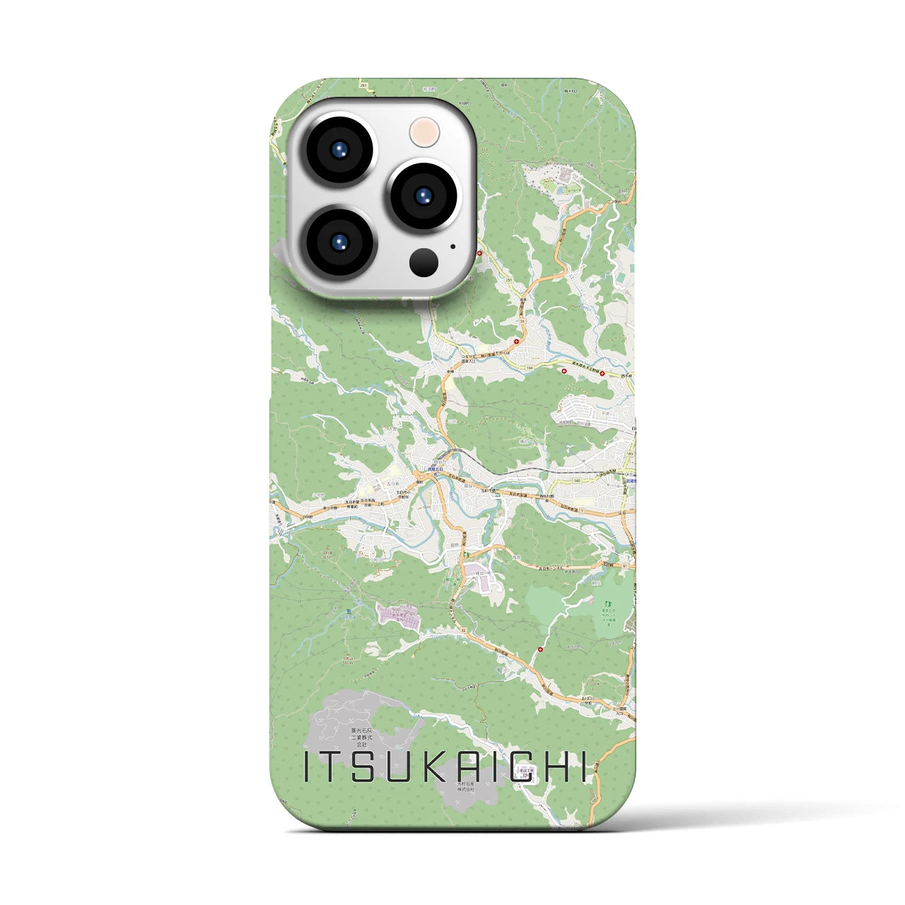 【五日市】地図柄iPhoneケース（バックカバータイプ・ナチュラル）iPhone 13 Pro 用