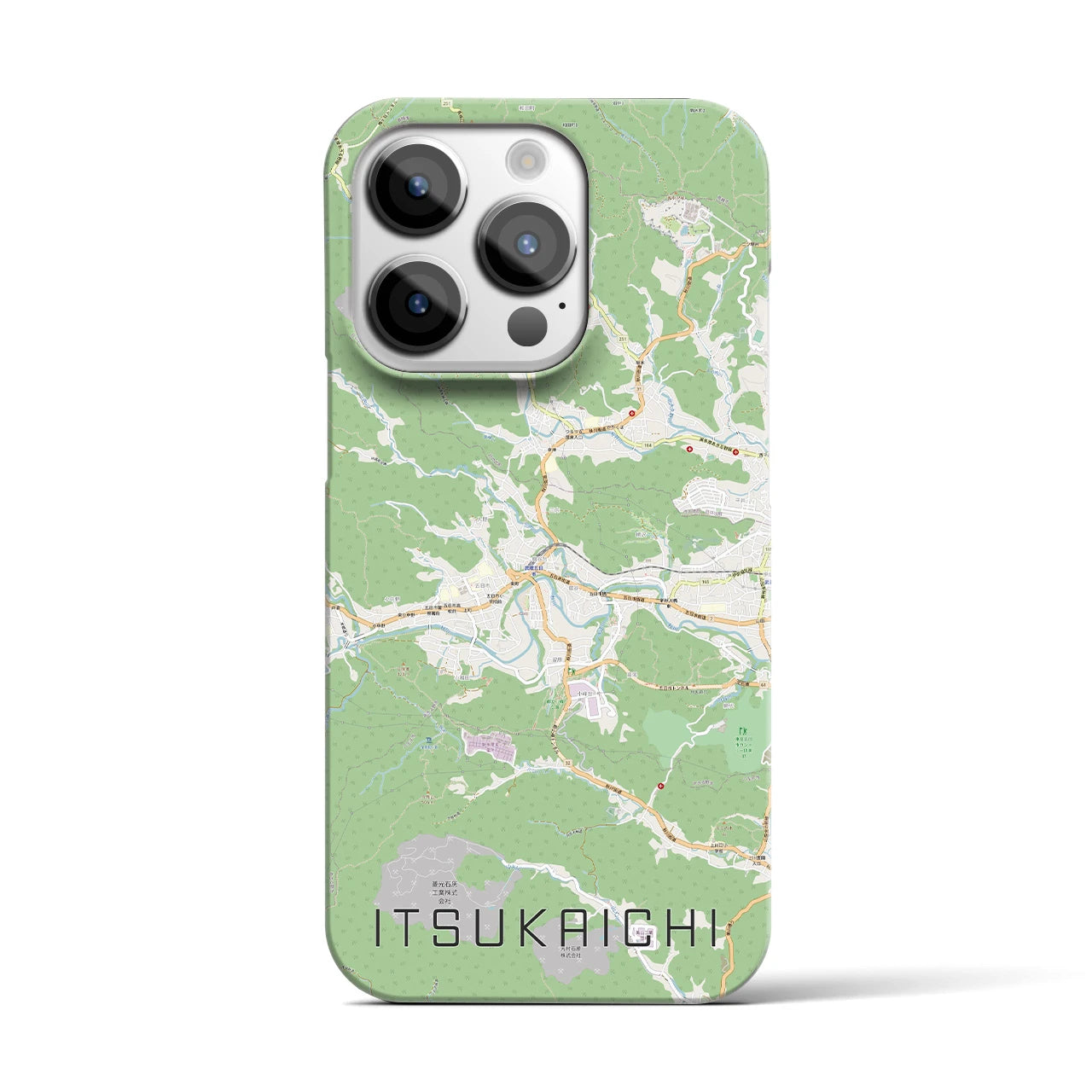 【五日市】地図柄iPhoneケース（バックカバータイプ・ナチュラル）iPhone 14 Pro 用