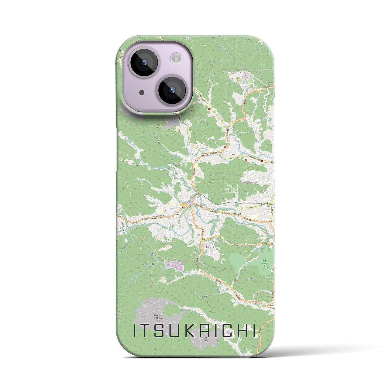 【五日市】地図柄iPhoneケース（バックカバータイプ・ナチュラル）iPhone 14 用
