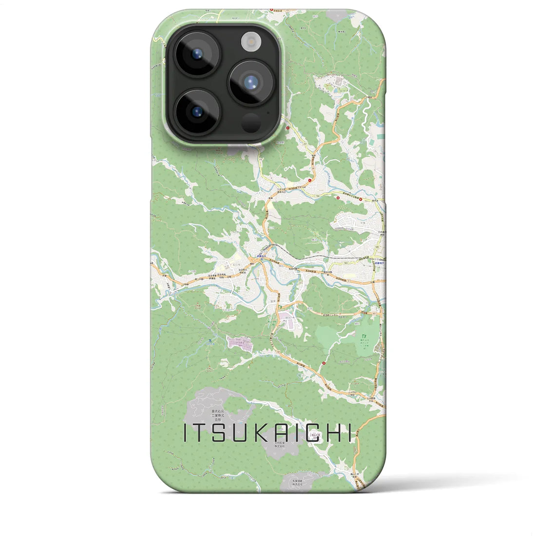 【五日市】地図柄iPhoneケース（バックカバータイプ・ナチュラル）iPhone 15 Pro Max 用