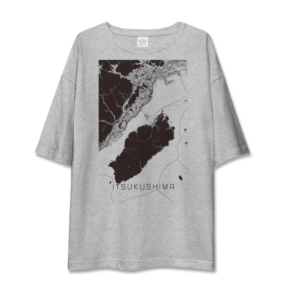 【厳島(広島県)】地図柄ビッグシルエットTシャツ