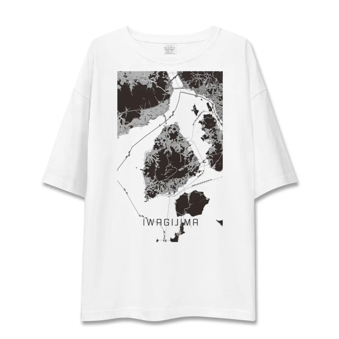 【岩城島(愛媛県)】地図柄ビッグシルエットTシャツ