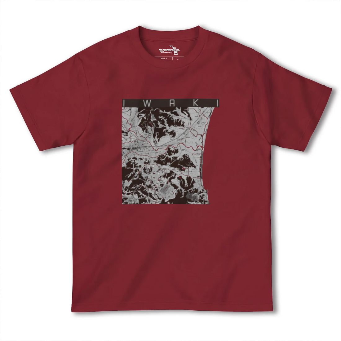 【いわき(福島県)】地図柄ヘビーウェイトTシャツ