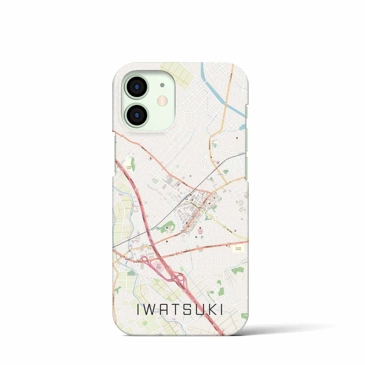 【岩槻】地図柄iPhoneケース（バックカバータイプ・ナチュラル）iPhone 12 mini 用