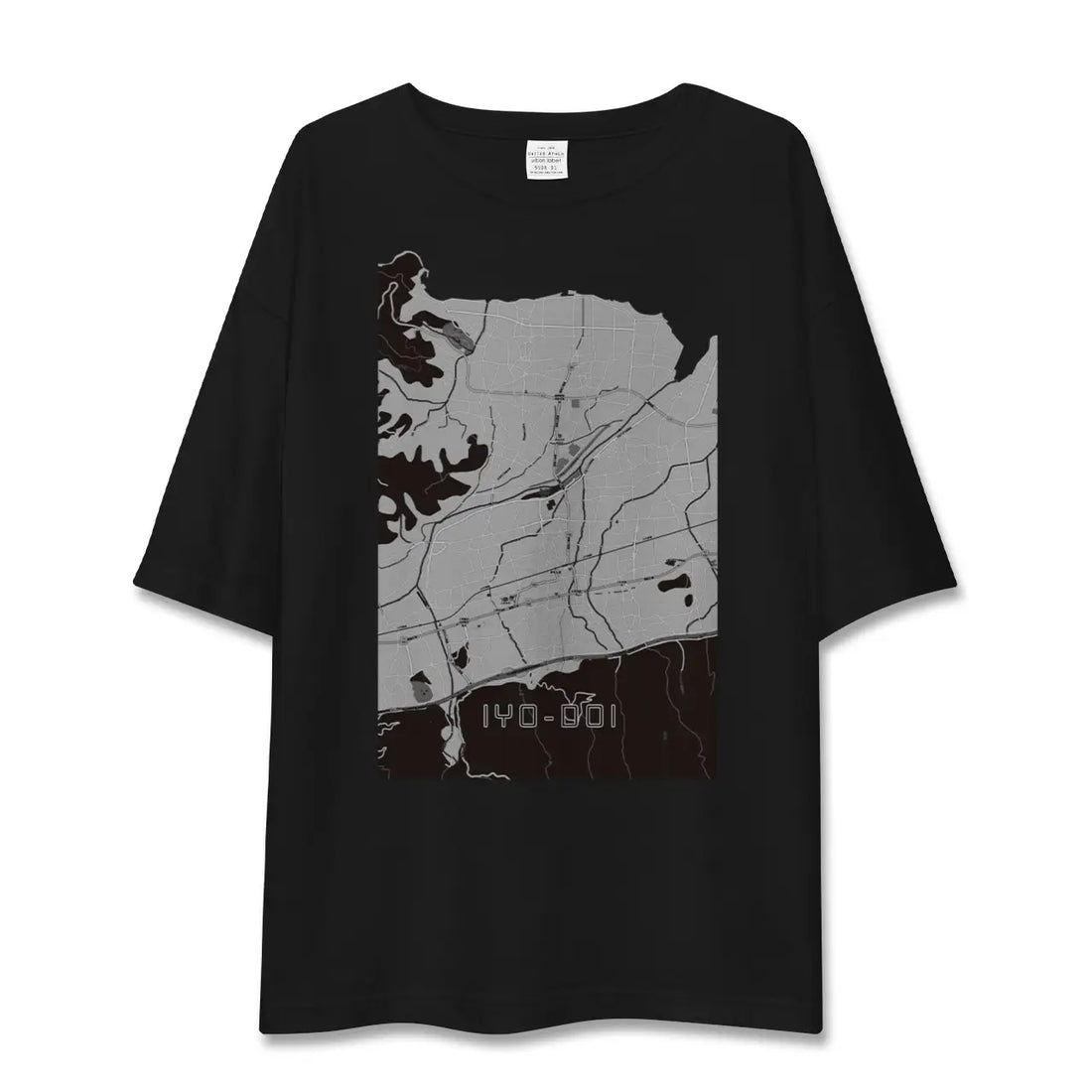 【伊予土居(愛媛県)】地図柄ビッグシルエットTシャツ