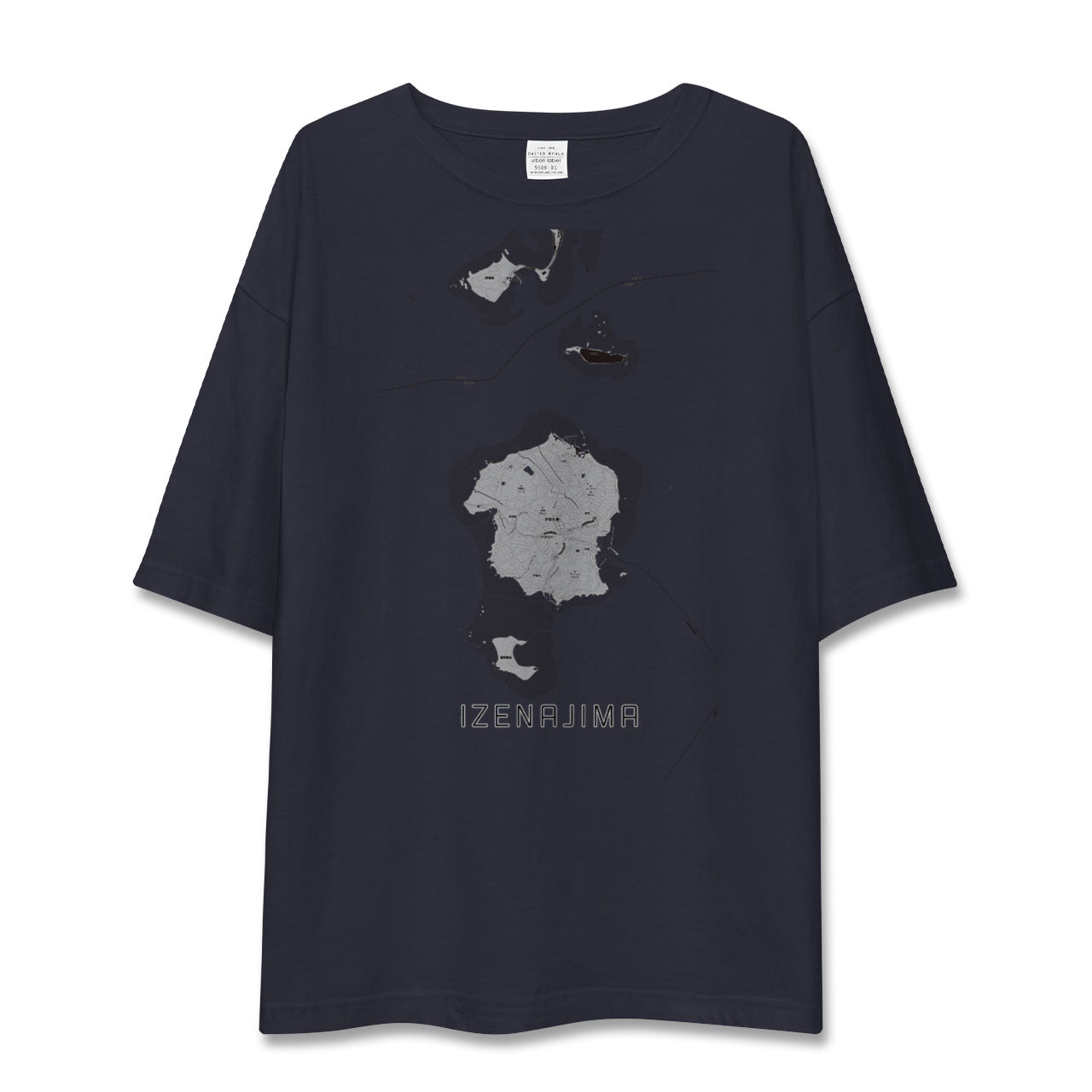【伊是名島（沖縄県）】地図柄ビッグシルエットTシャツ