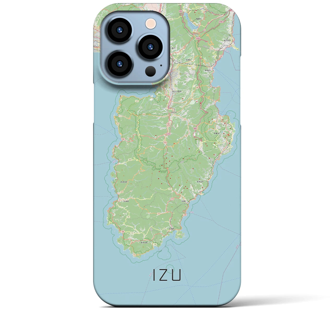 【伊豆2】地図柄iPhoneケース（バックカバータイプ・ナチュラル）iPhone 13 Pro Max 用