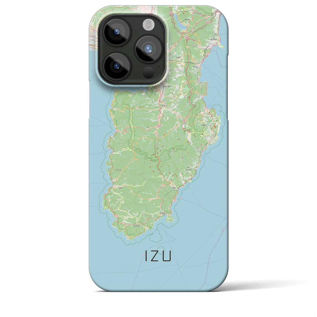 【伊豆2】地図柄iPhoneケース（バックカバータイプ・ナチュラル）iPhone 15 Pro Max 用