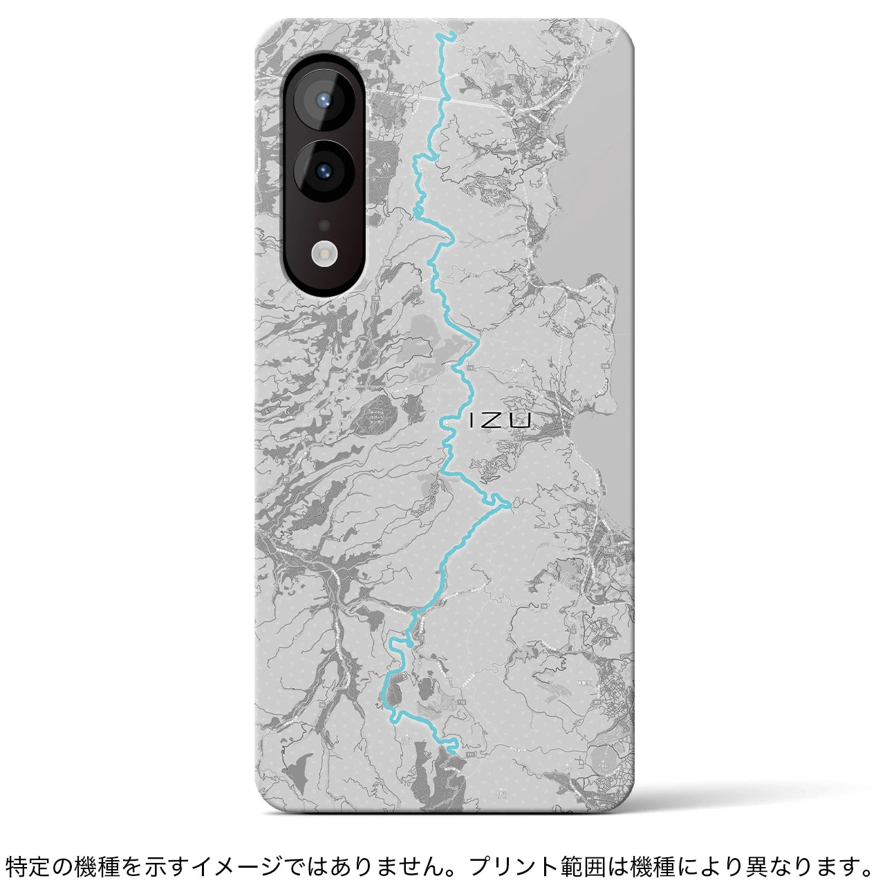 Recipro × Crossfield【伊豆】地図柄iPhoneケース（バックカバータイプ・アッシュ）iPhone 14 Pro 用
