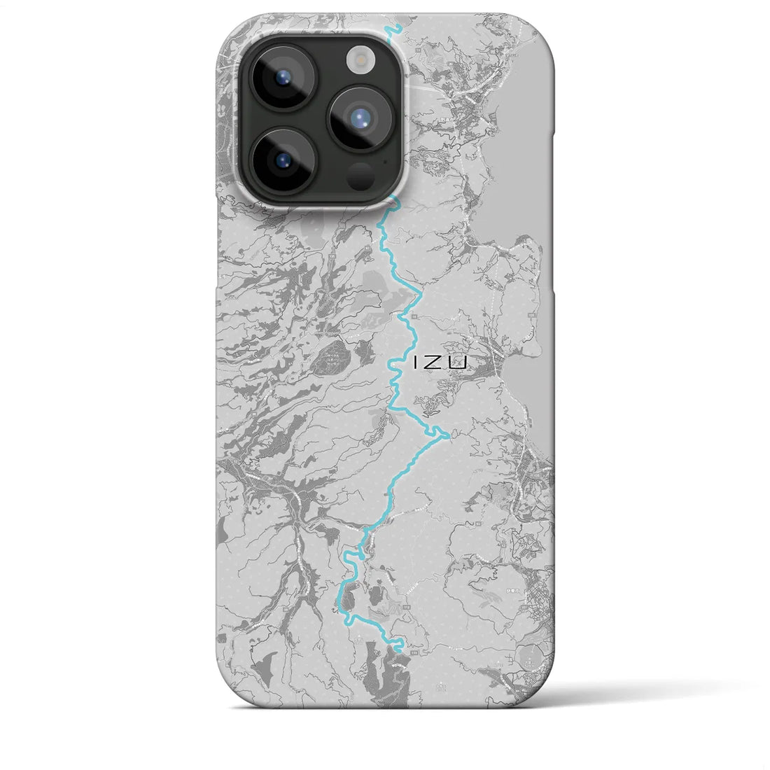 Recipro × Crossfield【伊豆】地図柄iPhoneケース（バックカバータイプ・アッシュ）iPhone 15 Pro Max 用