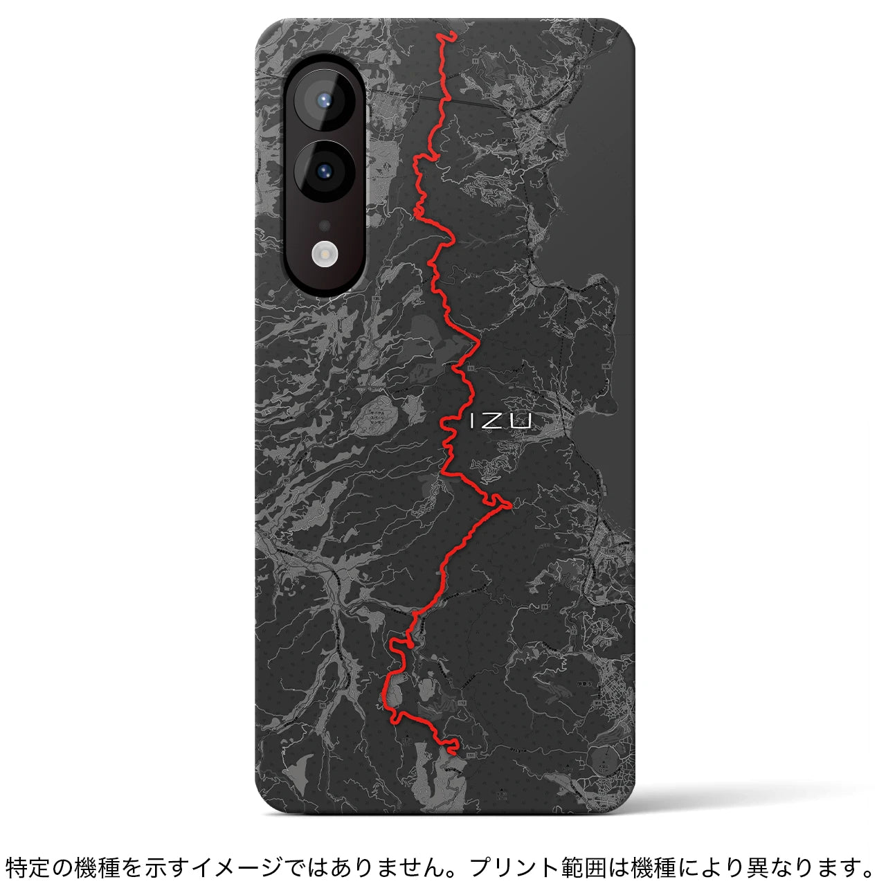 Recipro × Crossfield【伊豆】地図柄iPhoneケース（バックカバータイプ・チャコール）iPhone 14 Pro 用