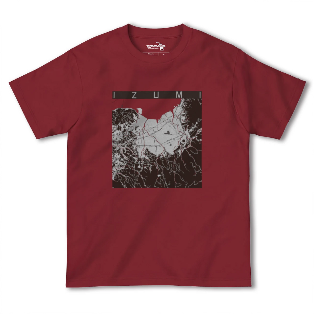 【出水(鹿児島県)】地図柄ヘビーウェイトTシャツ