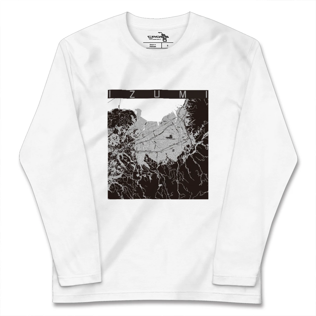 【出水(鹿児島県)】地図柄ロングスリーブTシャツ