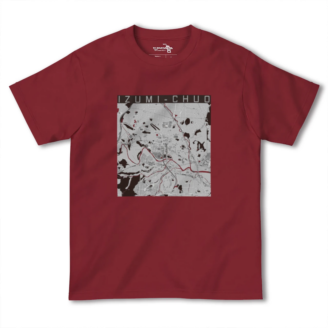 【泉中央(宮城県)】地図柄ヘビーウェイトTシャツ
