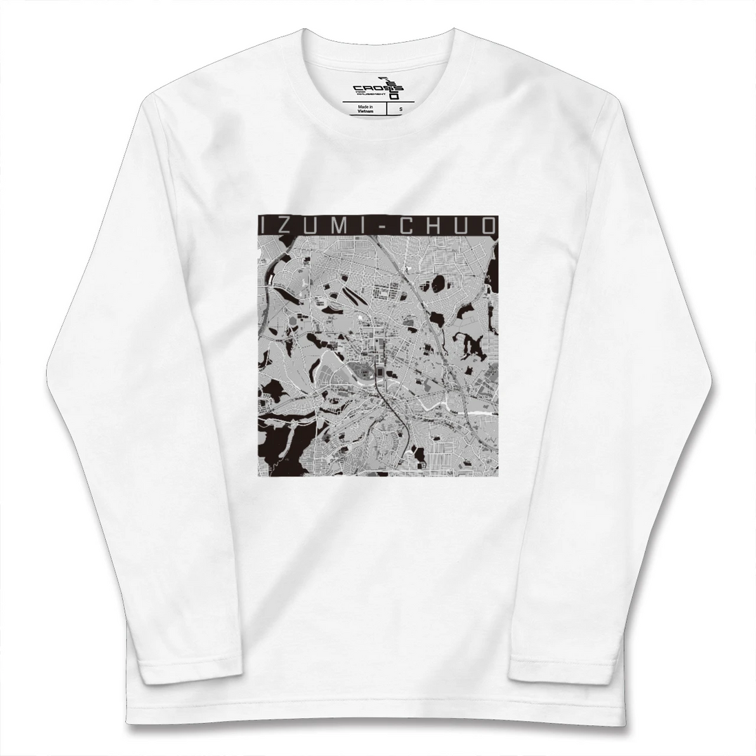 【泉中央(宮城県)】地図柄ロングスリーブTシャツ