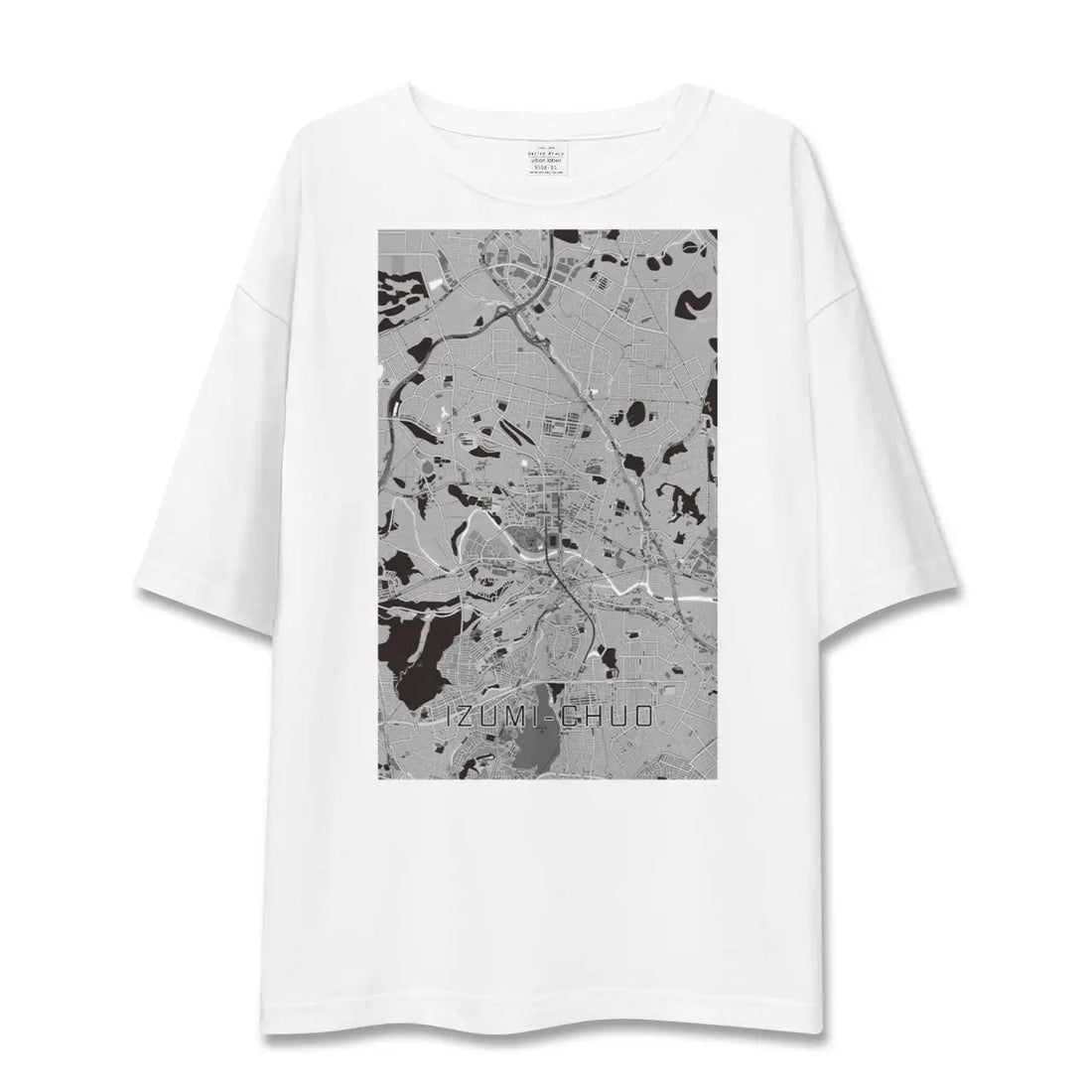 【泉中央(宮城県)】地図柄ビッグシルエットTシャツ