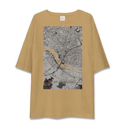 【和泉多摩川（東京都）】地図柄ビッグシルエットTシャツ