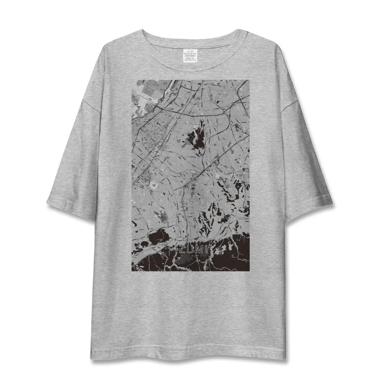 【和泉（大阪府）】地図柄ビッグシルエットTシャツ
