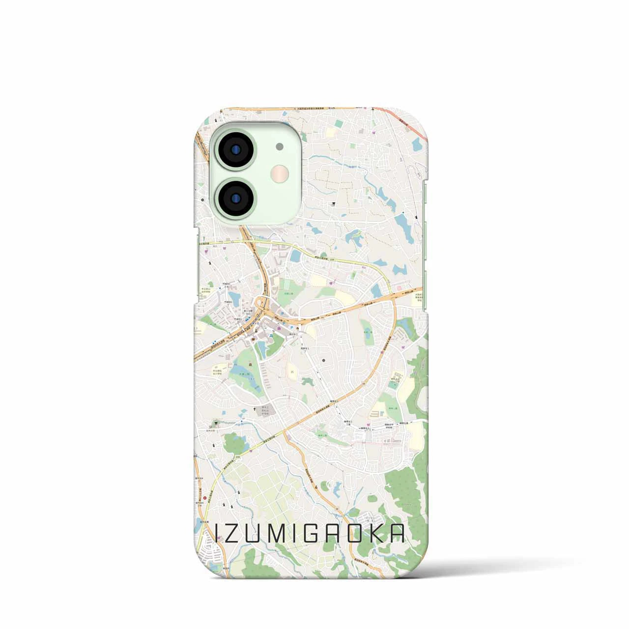 【泉ケ丘】地図柄iPhoneケース（バックカバータイプ・ナチュラル）iPhone 12 mini 用