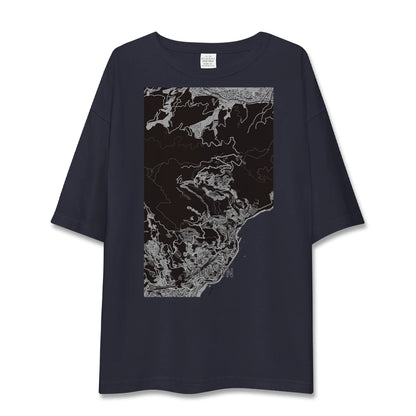 【伊豆山（静岡県）】地図柄ビッグシルエットTシャツ