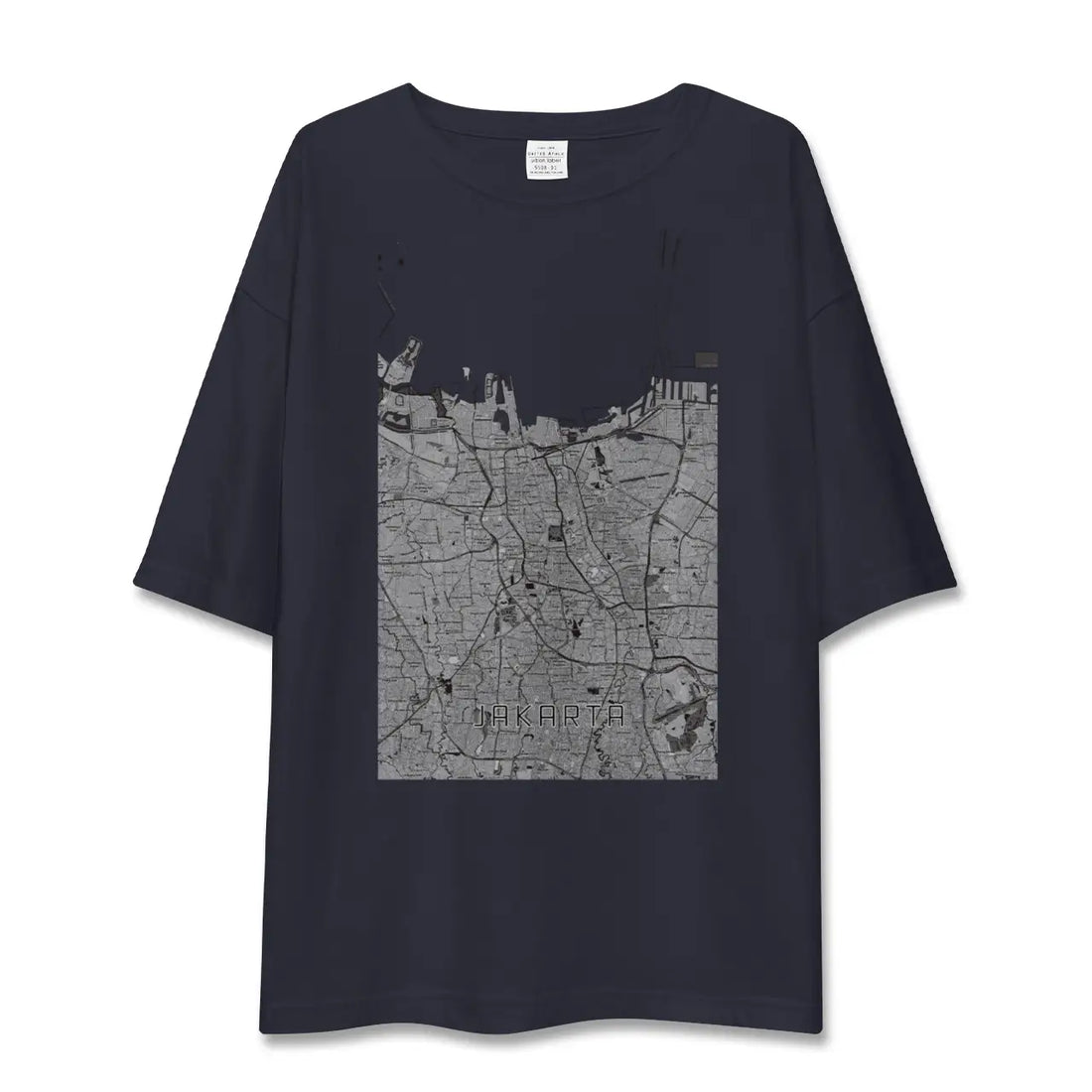 【ジャカルタ(インドネシア)】地図柄ビッグシルエットTシャツ