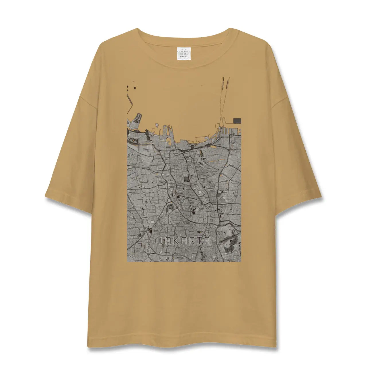 【ジャカルタ（インドネシア）】地図柄ビッグシルエットTシャツ