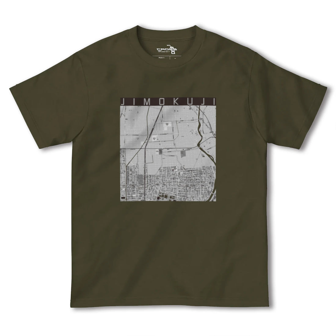 【甚目寺(愛知県)】地図柄ヘビーウェイトTシャツ