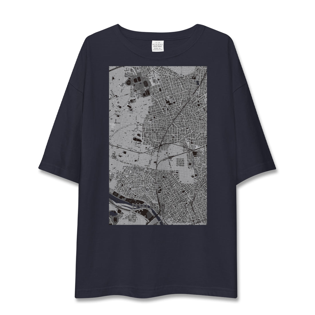【自由が丘（東京都）】地図柄ビッグシルエットTシャツ