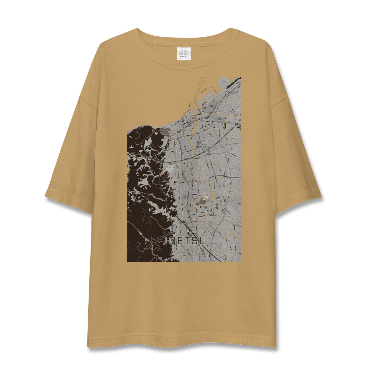 【上越（新潟県）】地図柄ビッグシルエットTシャツ