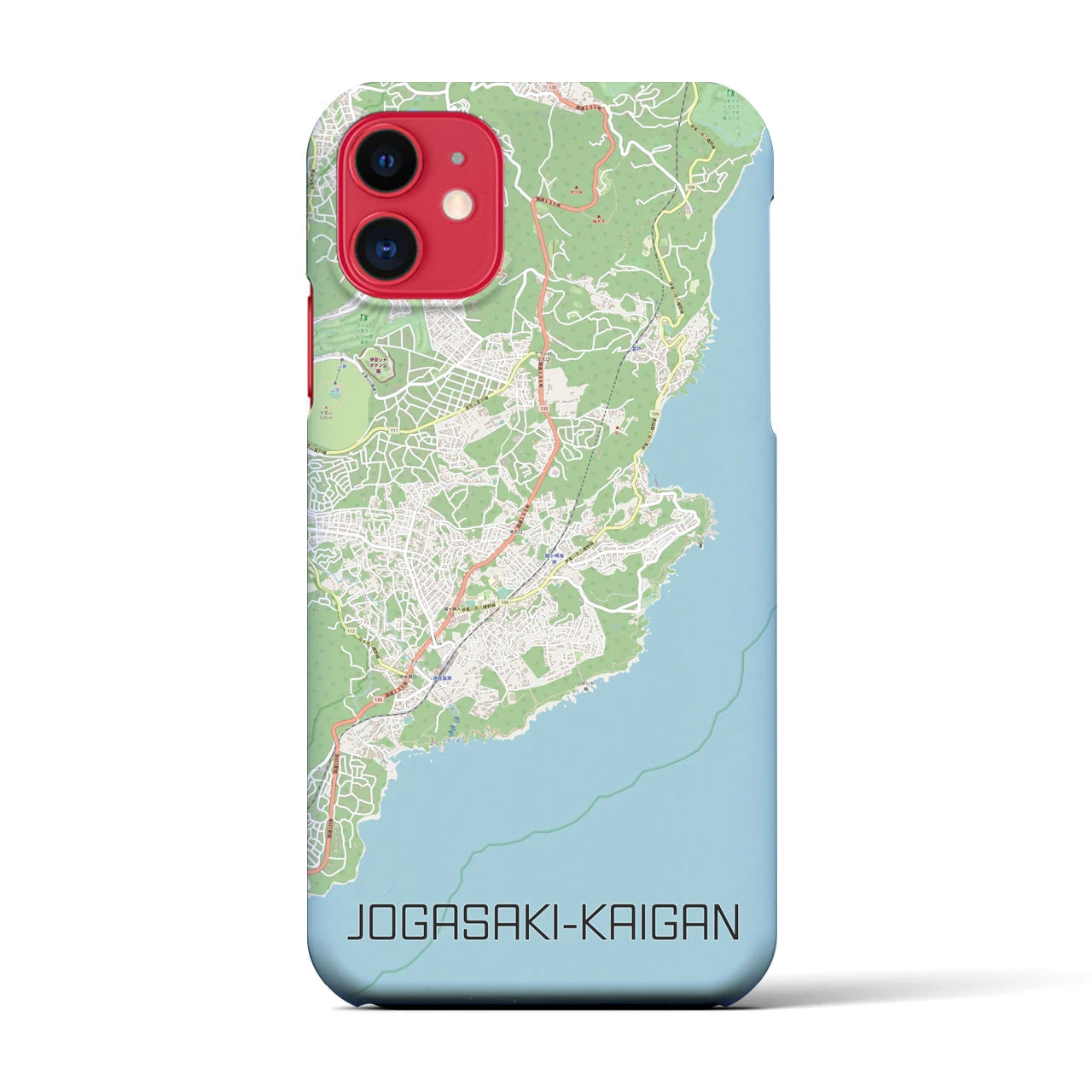 【城ヶ崎海岸】地図柄iPhoneケース（バックカバータイプ・ナチュラル）iPhone 11 用