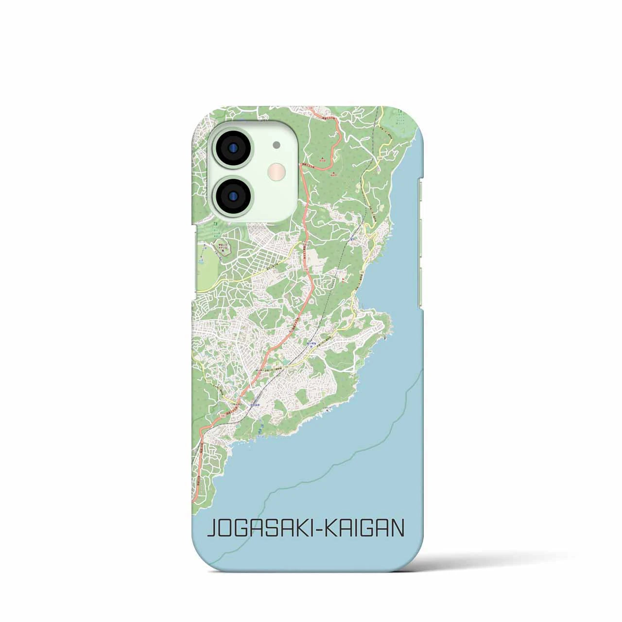 【城ヶ崎海岸】地図柄iPhoneケース（バックカバータイプ・ナチュラル）iPhone 12 mini 用