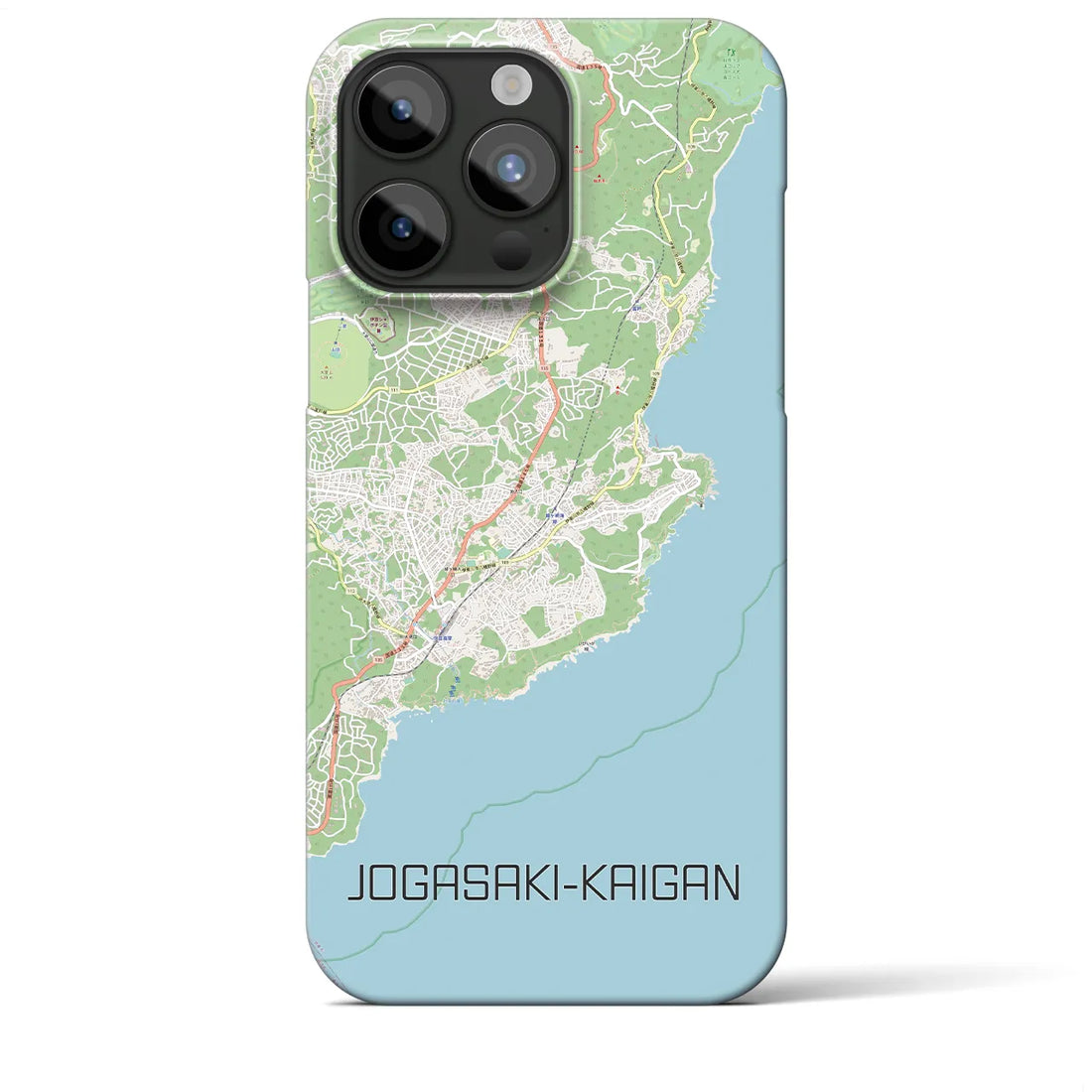【城ヶ崎海岸】地図柄iPhoneケース（バックカバータイプ・ナチュラル）iPhone 15 Pro Max 用