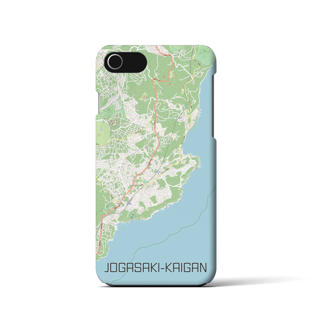【城ヶ崎海岸】地図柄iPhoneケース（バックカバータイプ・ナチュラル）iPhone SE（第3 / 第2世代） / 8 / 7 / 6s / 6 用