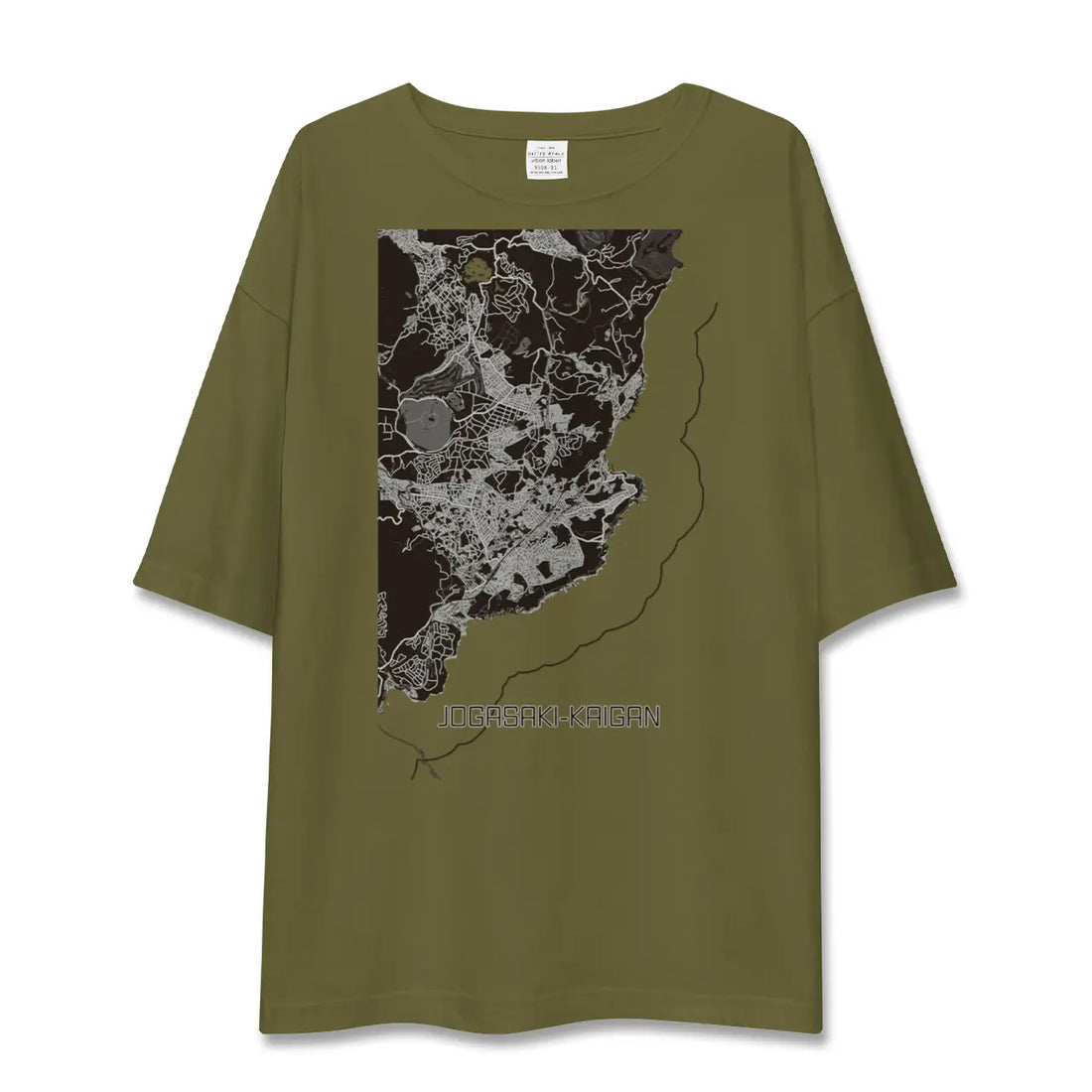 【城ヶ崎海岸（静岡県）】地図柄ビッグシルエットTシャツ